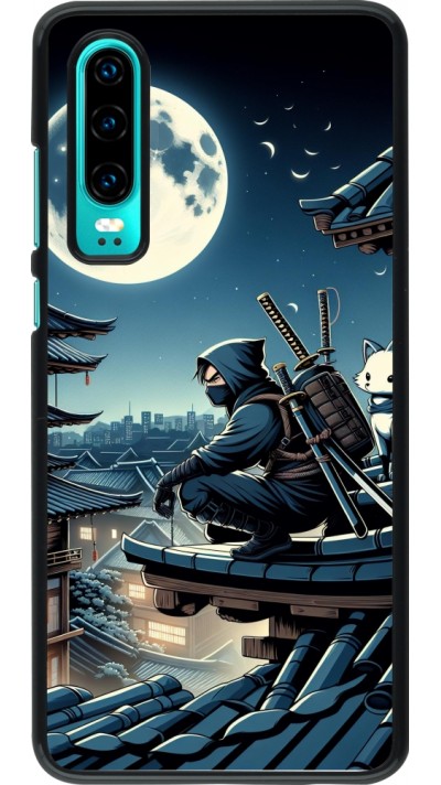 Coque Huawei P30 - Ninja sous la lune