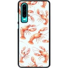 Huawei P30 Case Hülle - Muster von pastellfarbenen Hummern