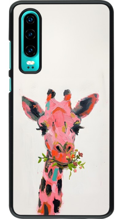 Coque Huawei P30 - Pink Girafe Paint