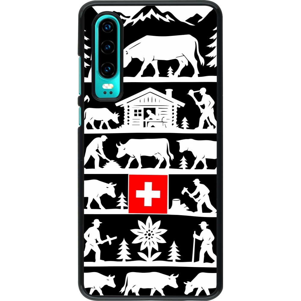 Coque Huawei P30 - Poya Suisse 1 noir