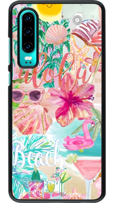 Coque Huawei P30 - Preppy Collage Aloha