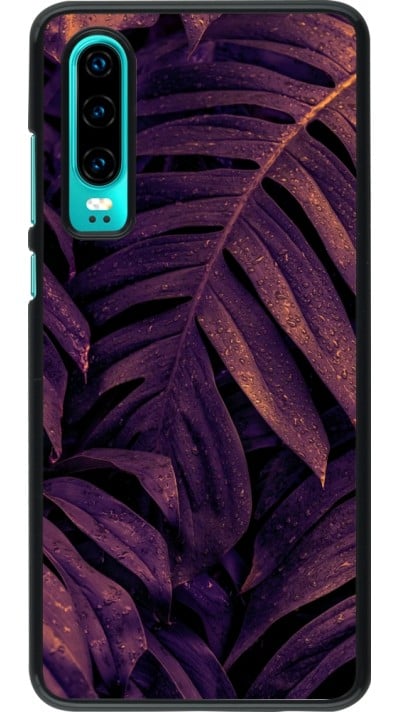 Coque Huawei P30 - Purple Light Leaves