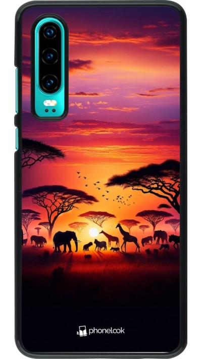 Coque Huawei P30 - Safari sunset wildlife