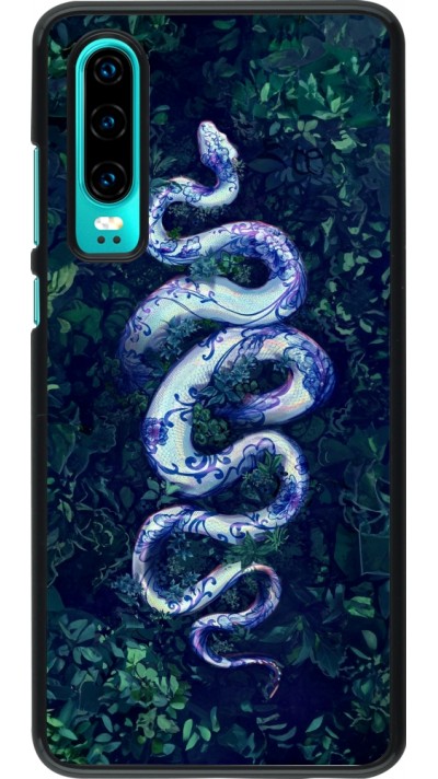 Coque Huawei P30 - Serpent Blue Anaconda