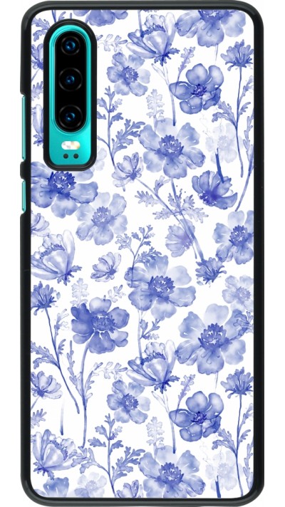 Coque Huawei P30 - Spring 23 watercolor blue flowers