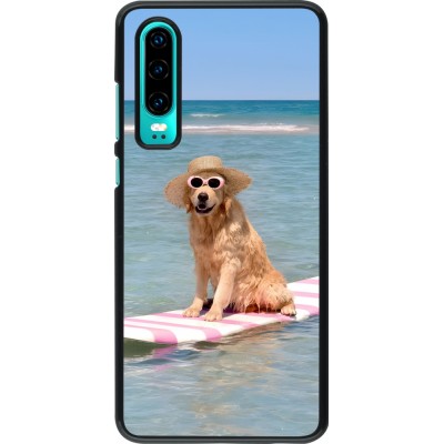 Huawei P30 Case Hülle - Summer Dog on Paddle