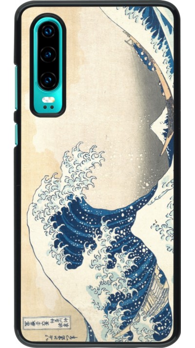 Coque Huawei P30 - Tableau art - La Grande Vague de Kanagawa - Hokusai
