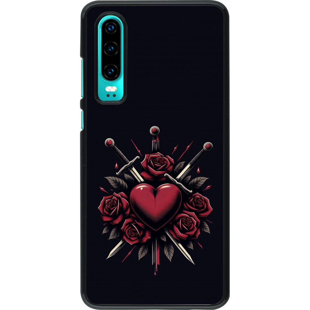 Huawei P30 Case Hülle - Valentine 2024 gothic love