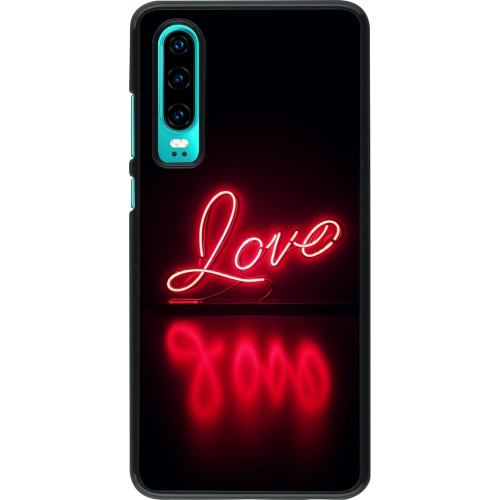 Huawei P30 Case Hülle - Valentine 2025 Neon Liebe