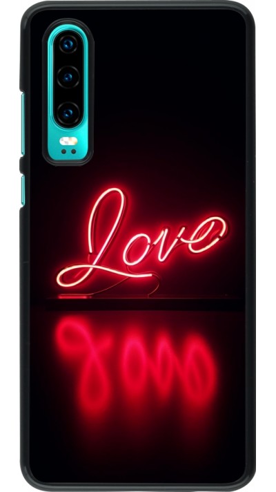 Coque Huawei P30 - Valentine 2025 Neon Love
