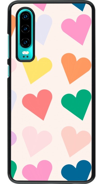 Coque Huawei P30 - Valentine 2023 colorful hearts