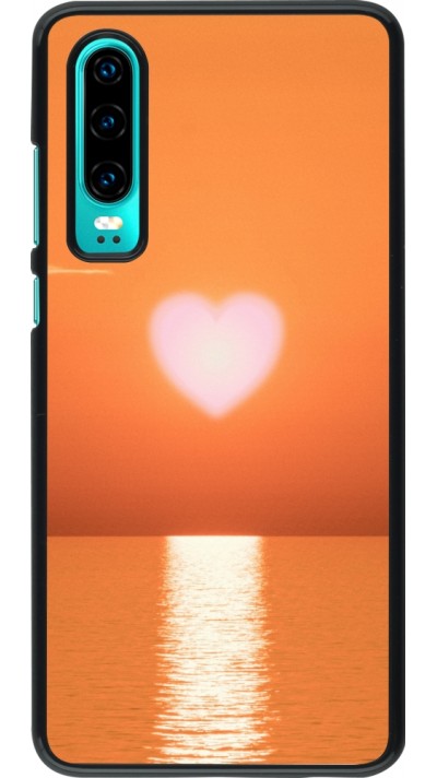 Coque Huawei P30 - Valentine 2023 heart orange sea