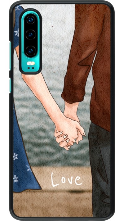 Coque Huawei P30 - Valentine 2023 lovers holding hands