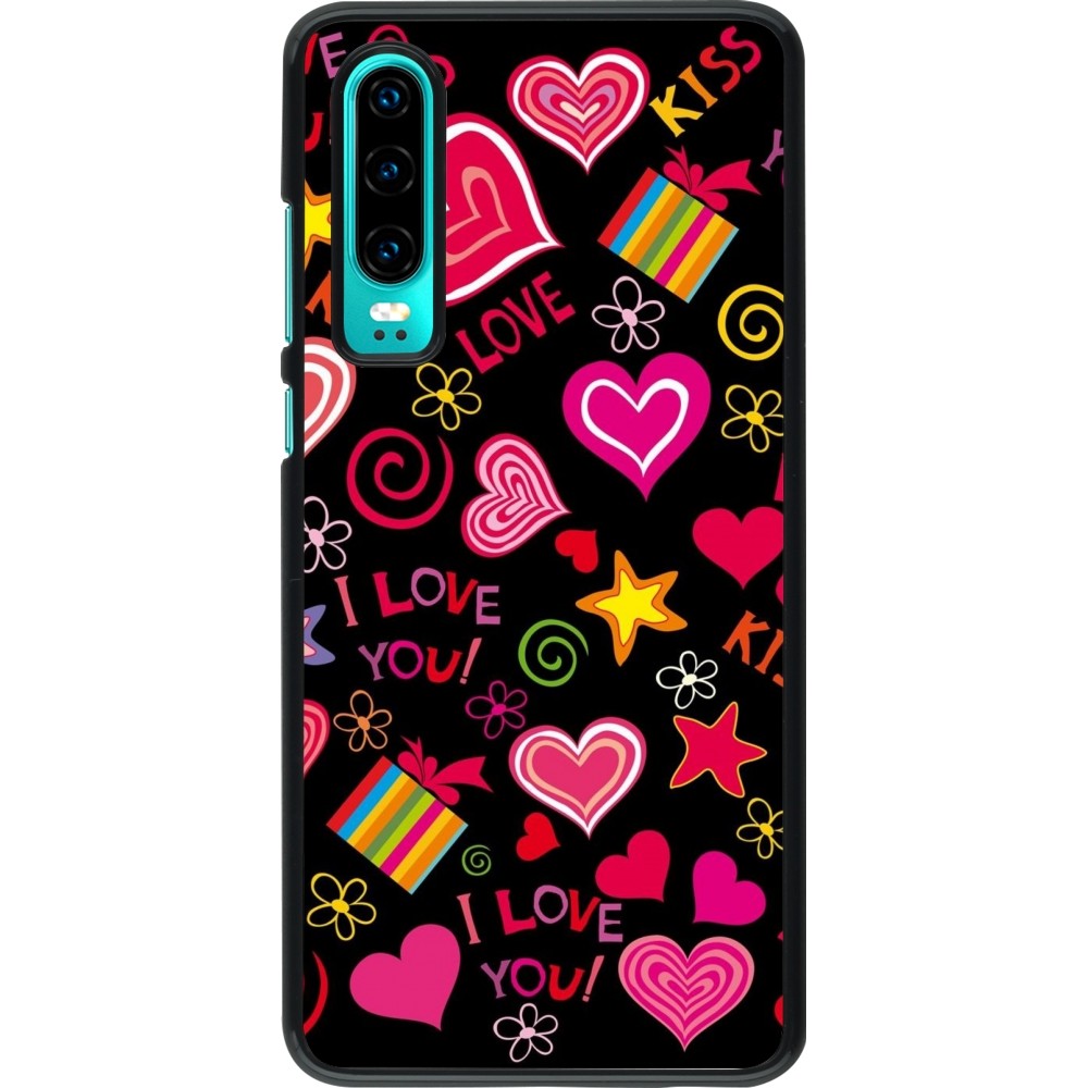 Huawei P30 Case Hülle - Valentine 2023 love symbols