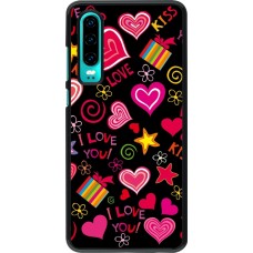 Huawei P30 Case Hülle - Valentine 2023 love symbols