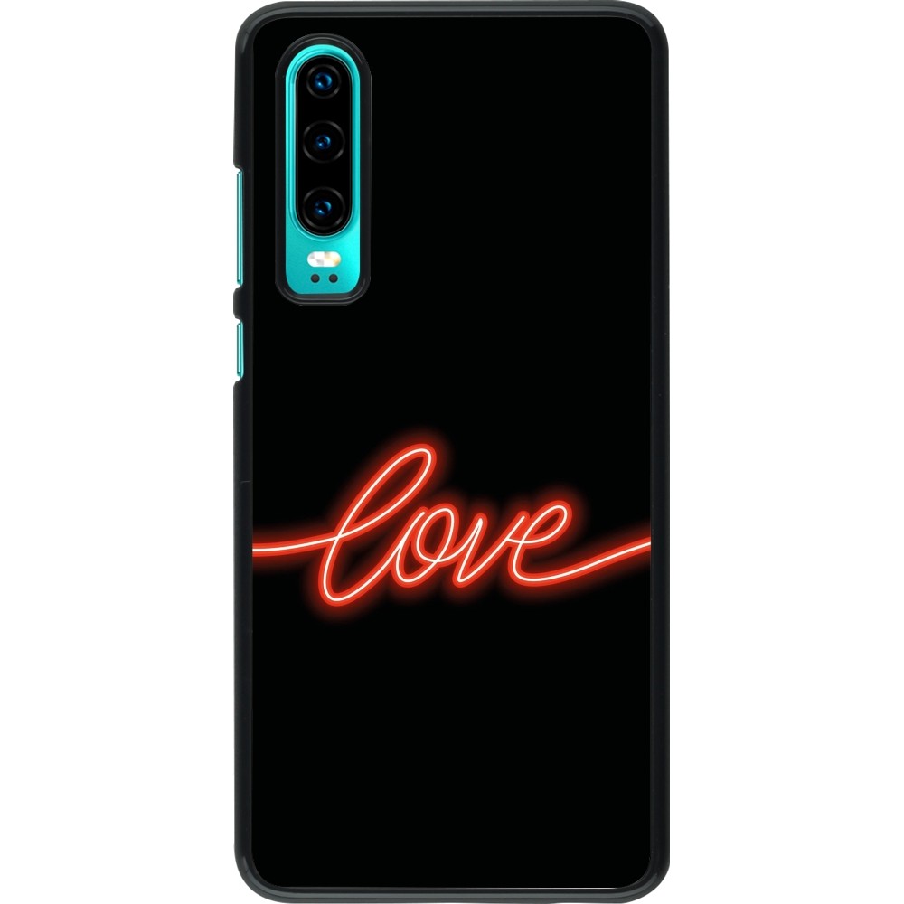 Huawei P30 Case Hülle - Valentine 2023 neon love