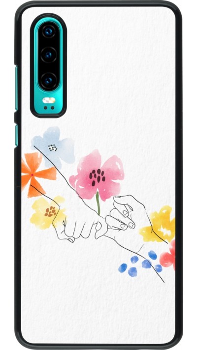 Coque Huawei P30 - Valentine 2023 pinky promess flowers