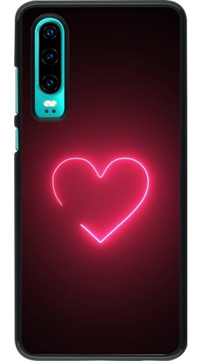 Coque Huawei P30 - Valentine 2023 single neon heart