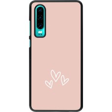 Coque Huawei P30 - Valentine 2023 three minimalist hearts