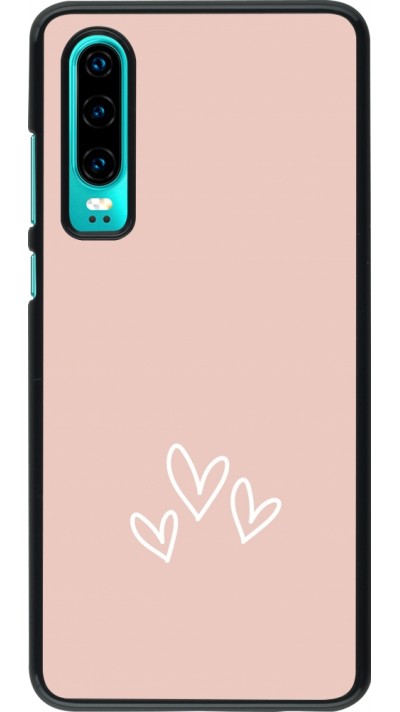 Coque Huawei P30 - Valentine 2023 three minimalist hearts