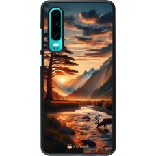 Coque Huawei P30 - Valley Sunset Deer Tree