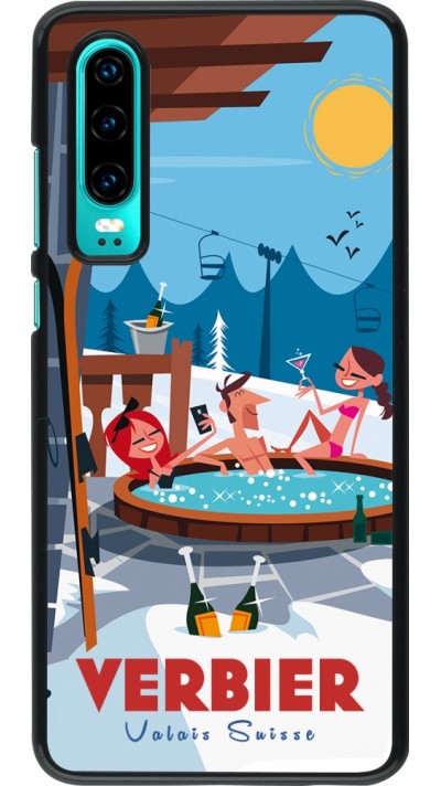 Coque Huawei P30 - Verbier Mountain Jacuzzi