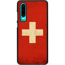 Hülle Huawei P30 - Vintage Flag SWISS