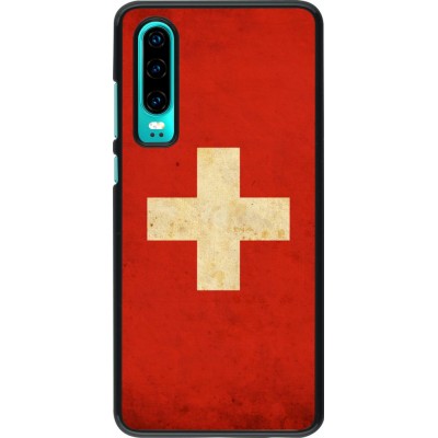 Hülle Huawei P30 - Vintage Flag SWISS