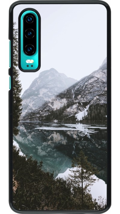Coque Huawei P30 - Winter 22 snowy mountain and lake