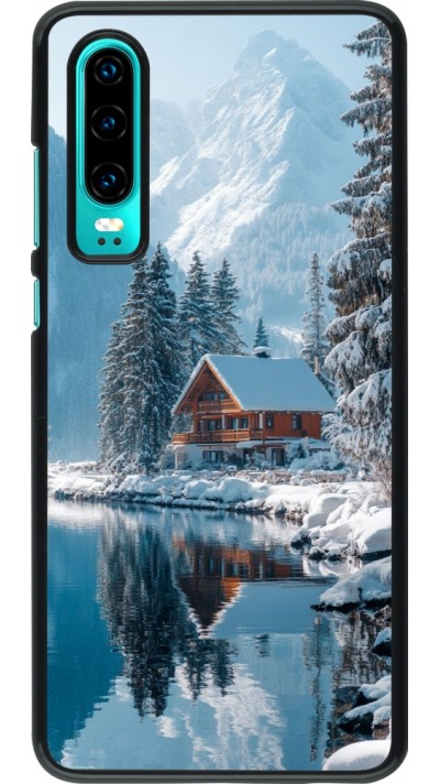 Coque Huawei P30 - Winter 25 Winter house forest day