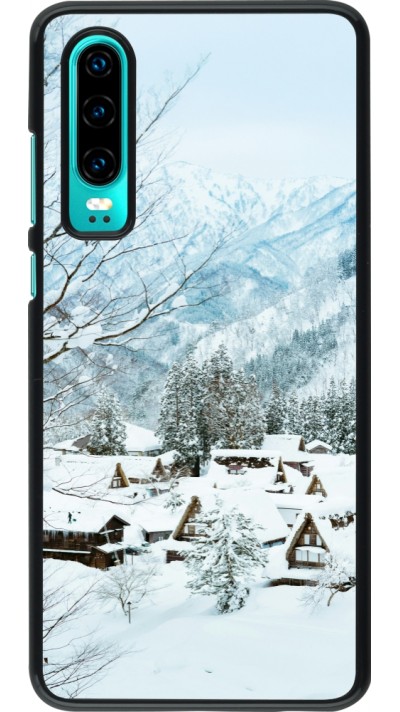 Coque Huawei P30 - Winter 25 Winter snowy landscape