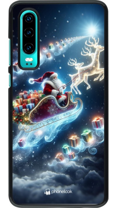 Coque Huawei P30 - Noël 2023 Père Noël enchanté