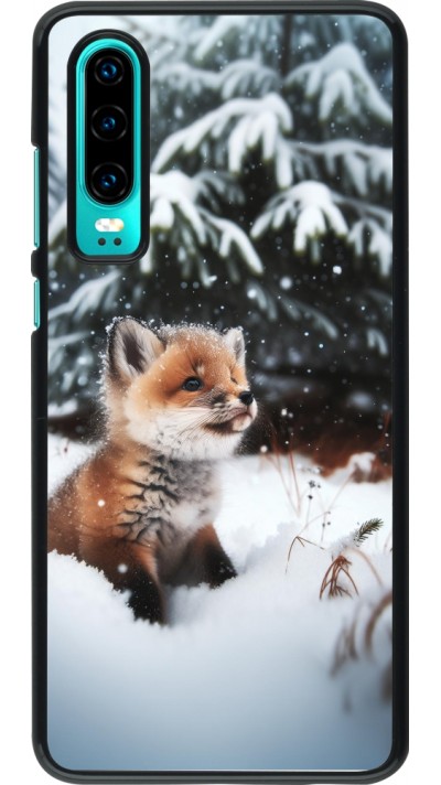 Coque Huawei P30 - Noël 2023 Renardeau sapin