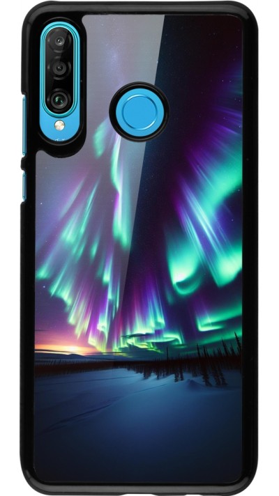 Huawei P30 Lite Case Hülle - Funkelndes Nordlicht