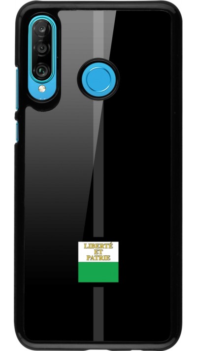 Huawei P30 Lite Case Hülle - Kanton VD schwarz