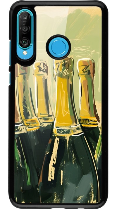 Huawei P30 Lite Case Hülle - Champagne Malerei