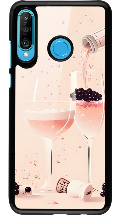 Huawei P30 Lite Case Hülle - Champagne Pouring Pink