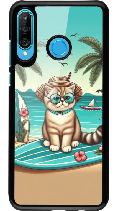 Coque Huawei P30 Lite - Chat Surf Style