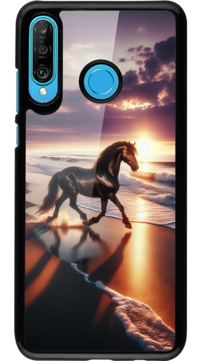Huawei P30 Lite Case Hülle - Pferd majestätisch Strand