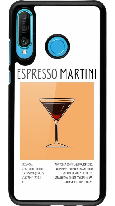 Huawei P30 Lite Case Hülle - Cocktail Rezept Espresso Martini
