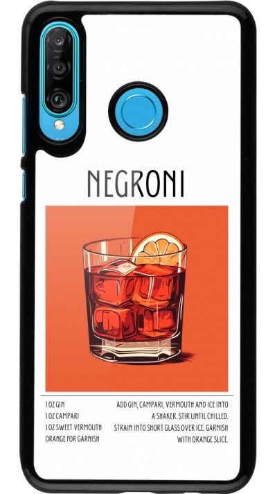Huawei P30 Lite Case Hülle - Cocktail Rezept Negroni