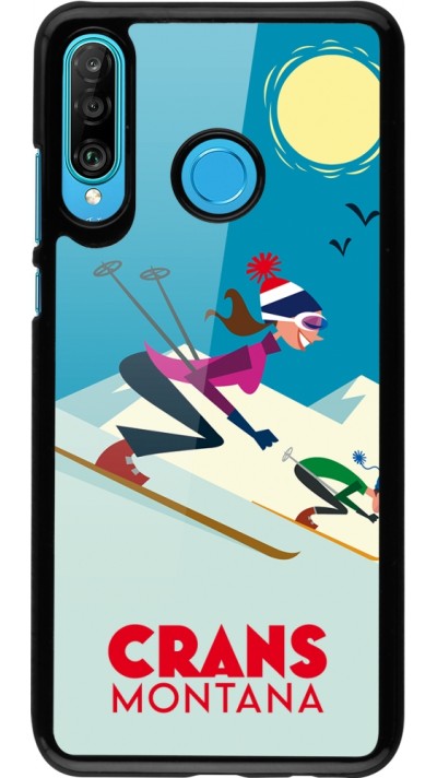 Huawei P30 Lite Case Hülle - Crans-Montana Ski Downhill