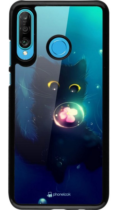 Coque Huawei P30 Lite - Cute Cat Bubble