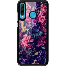 Hülle Huawei P30 Lite - Flowers Dark