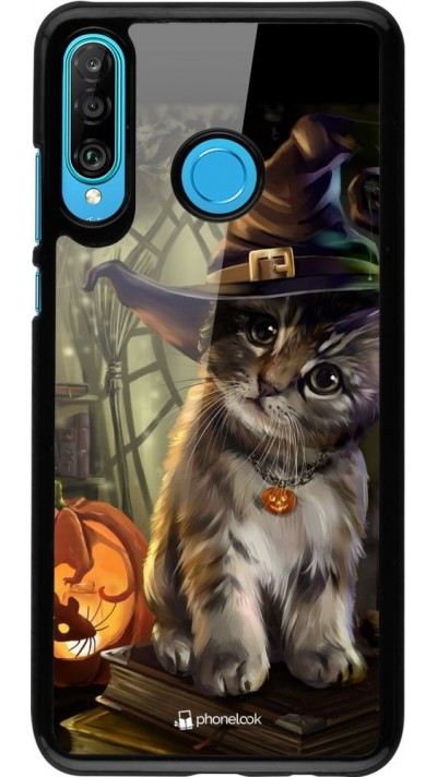 Coque Huawei P30 Lite - Halloween 21 Witch cat