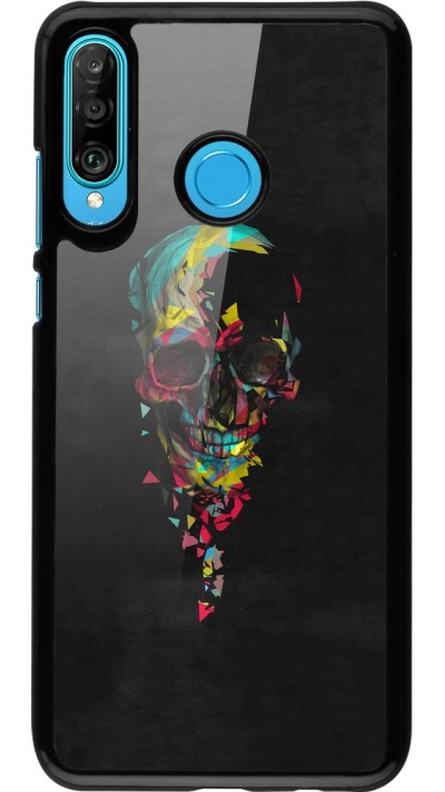 Huawei P30 Lite Case Hülle - Halloween 22 colored skull