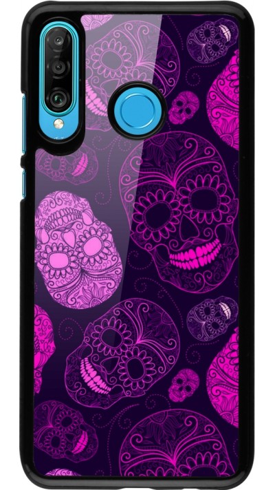 Coque Huawei P30 Lite - Halloween 2023 pink skulls