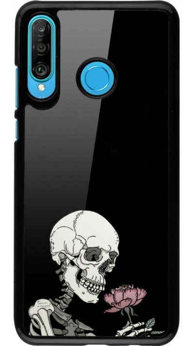 Coque Huawei P30 Lite - Halloween 2023 rose and skeleton