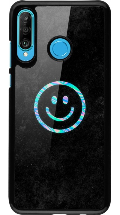 Huawei P30 Lite Case Hülle - Happy smiley irisirt