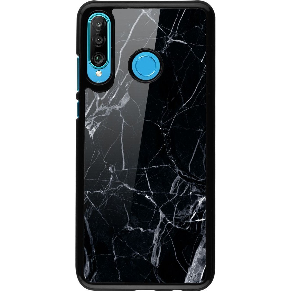 Coque Huawei P30 Lite - Marble Black 01